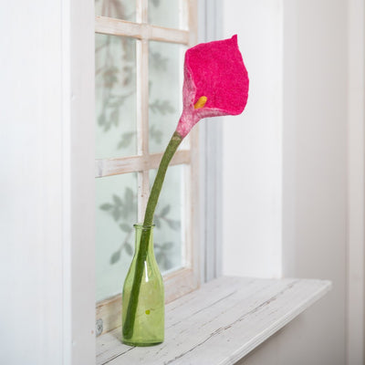 Sjaal Met Verhaal Bloem Calla Magenta