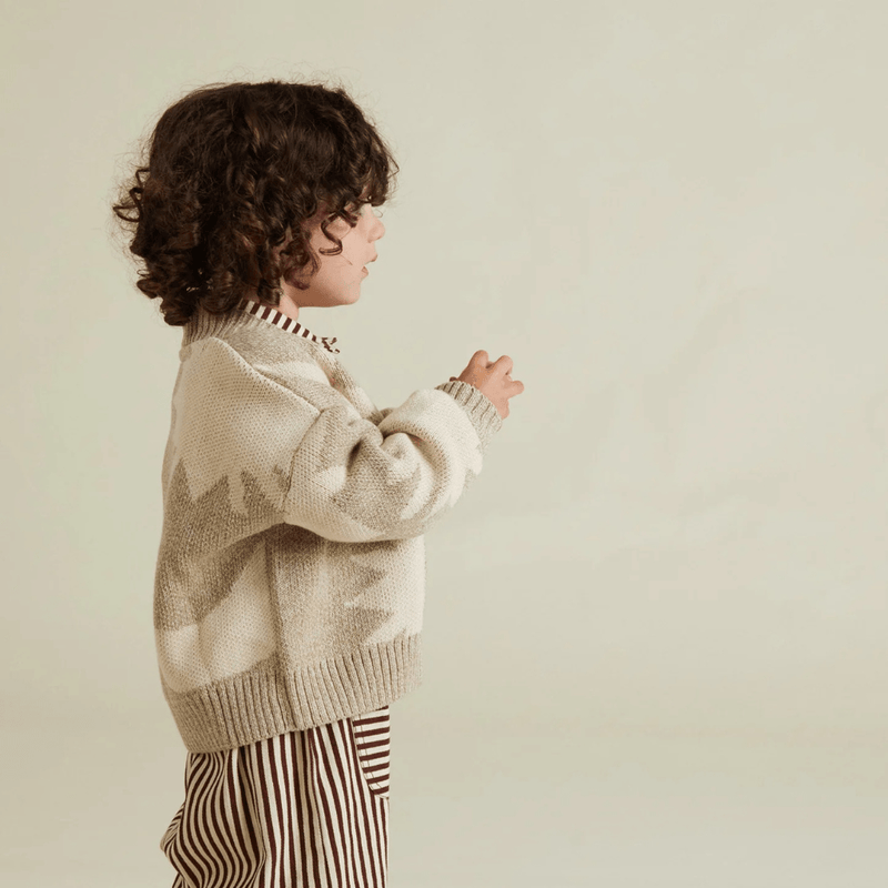 Claude & Co Abstract Neutral Moon Star Cardigan - Studio Play