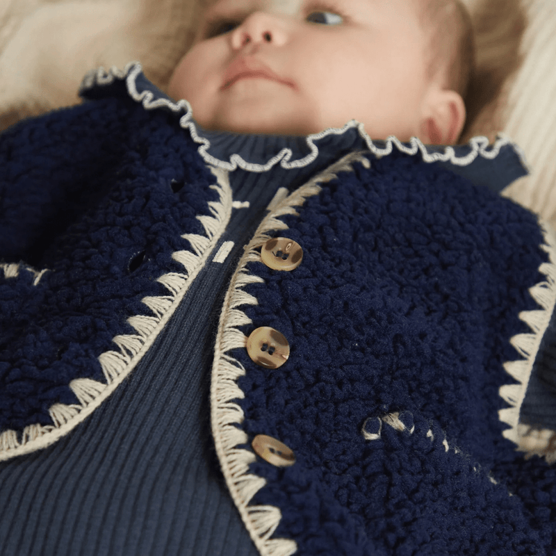 Claude & Co BABY Amos Midnight Folk Gilet - Studio Play