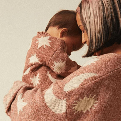 Claude & Co BABY Cozmo Russet Moon Star Knit Cardigan