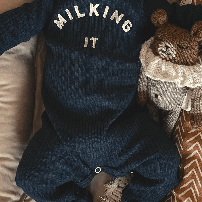 Claude & Co BABY Milking It ® Onesie Navy - Studio Play