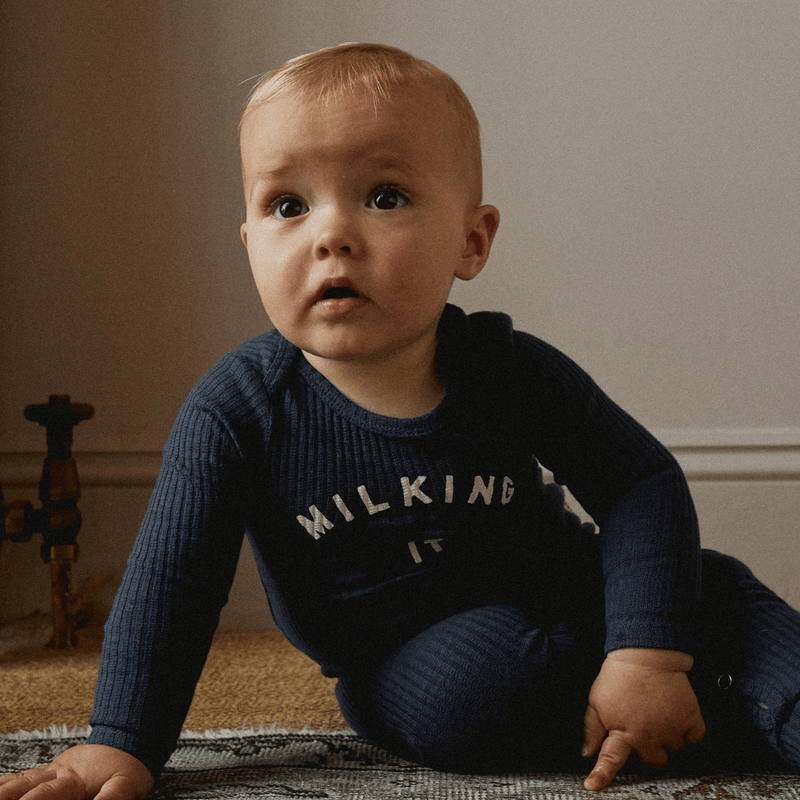 Claude & Co BABY Milking It ® Onesie Navy - Studio Play