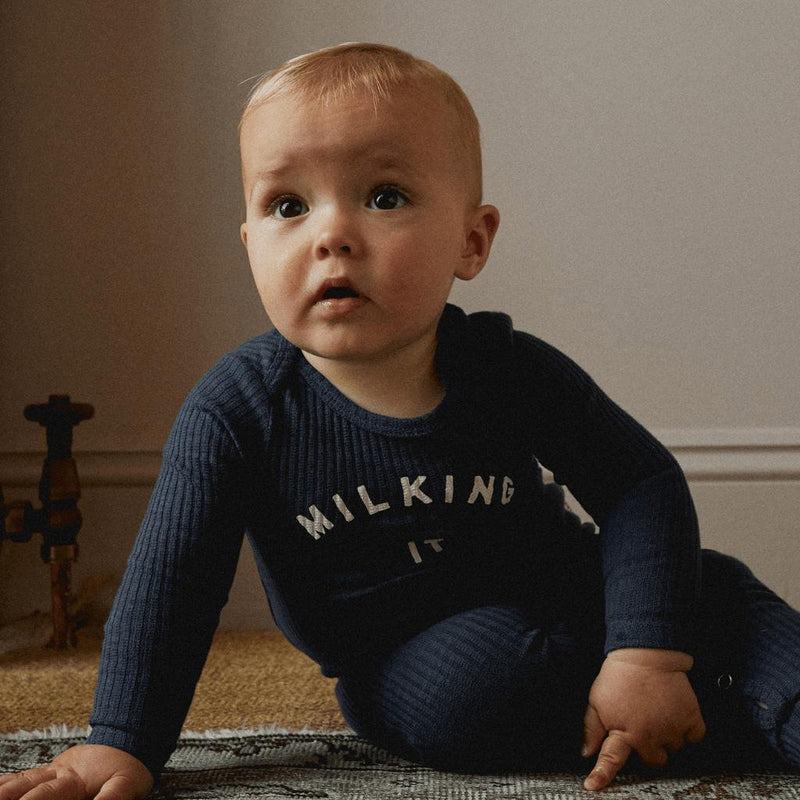 Claude & Co BABY Milking It ® Onesie Navy