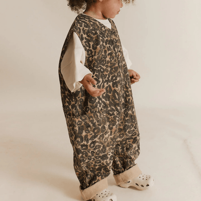 Claude & Co BABY Wren Leopard Sleeveless Overall - Studio Play