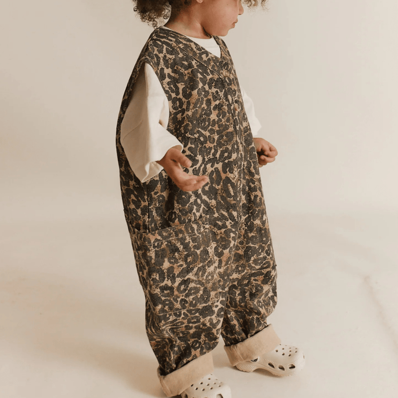 Claude & Co BABY Wren Leopard Sleeveless Overall - Studio Play