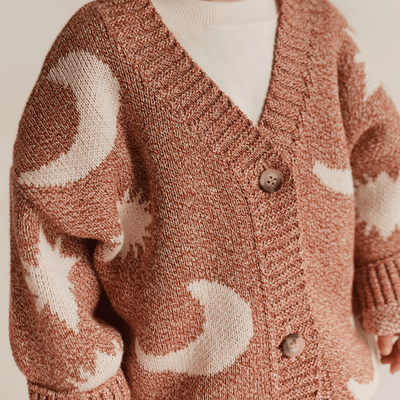 Claude & Co Cozmo Russet Moon Star Cardigan - Studio Play