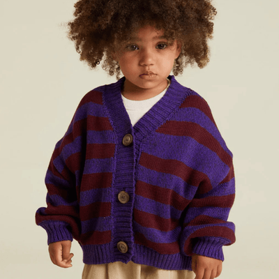 Claude & Co Eben Purple Stripe Cardigan - Studio Play