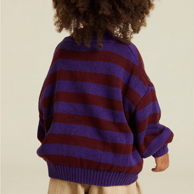Claude & Co Eben Purple Stripe Cardigan - Studio Play