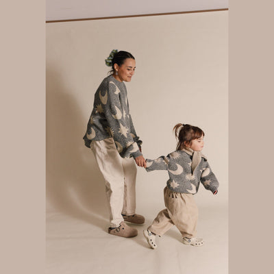 Claude & Co Cozmo Midnight Moon Stars Sweater