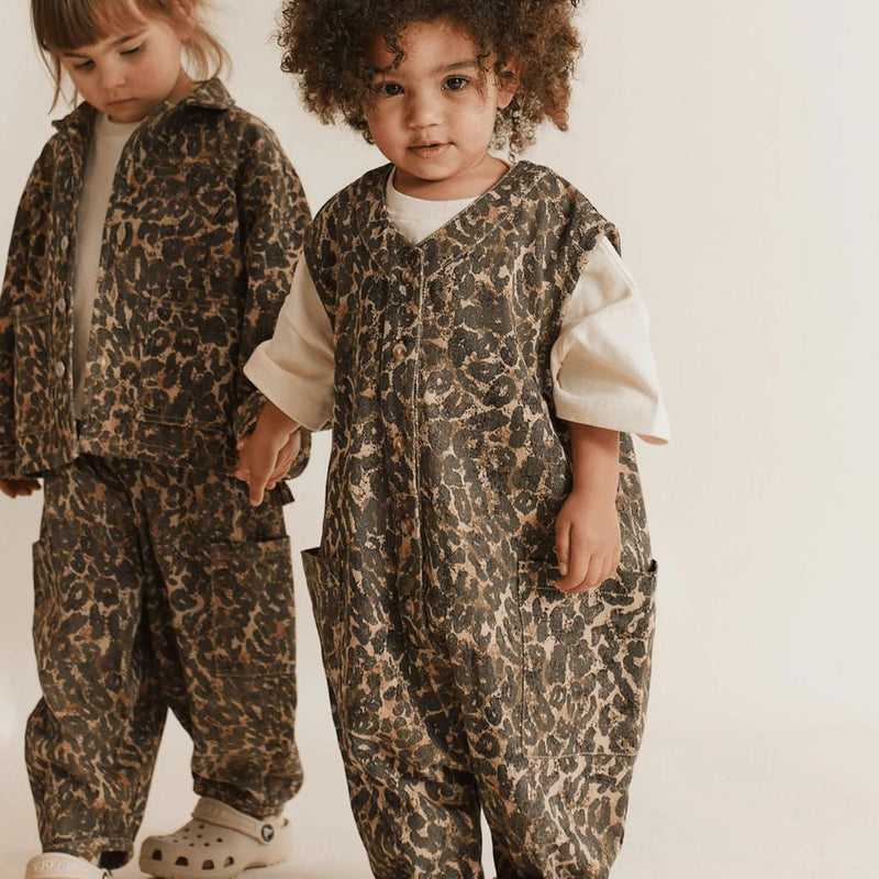 Claude & Co Wren Leopard Sleeveless Overall