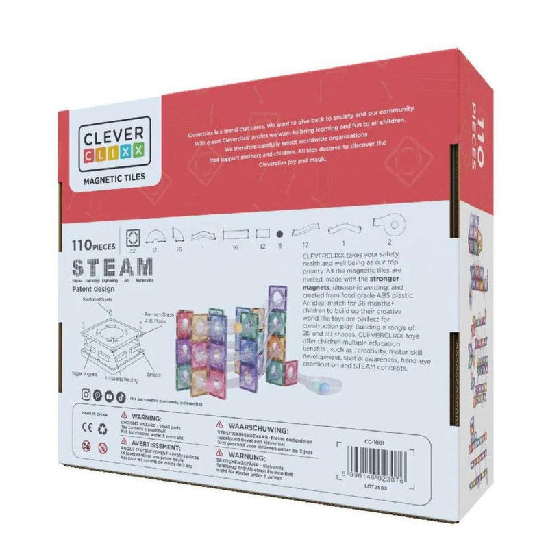 Cleverclixx Ball Run Clever Pack Pastel 110 Pieces - Studio Play