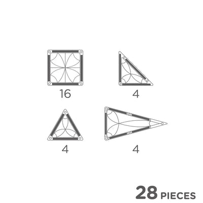 Cleverclixx Mini Tiles Pack Intense 28 Pieces