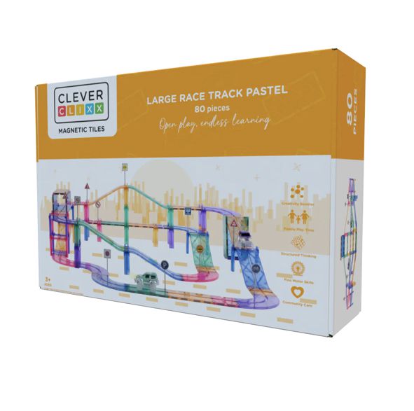Cleverclixx pastel Race Track Intense - 80 pieces