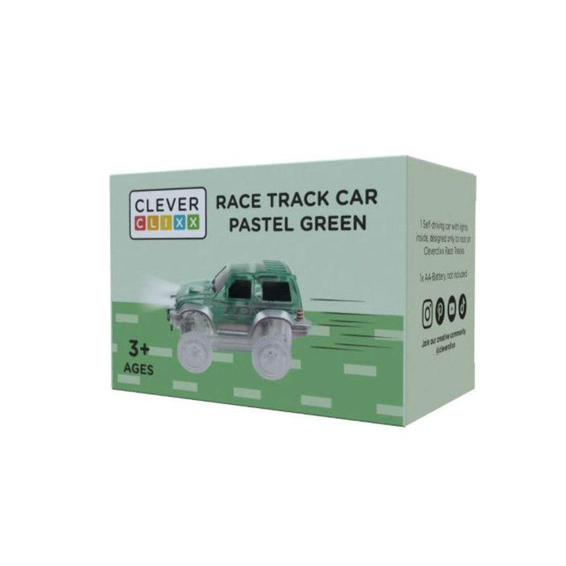 Cleverclixx Race Track Car Pastel green