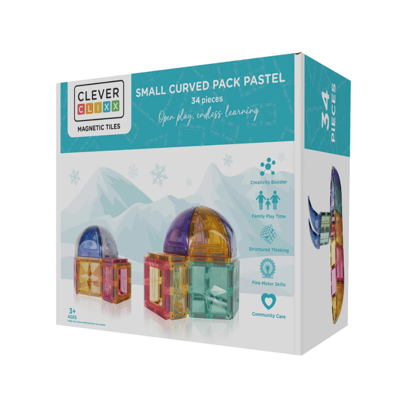 Cleverclixx Small Curved Pack Pastel 24 Pieces