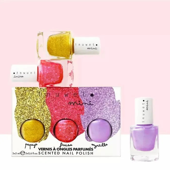 Inuwet Trio Box Kids Nails Polish Rainbow