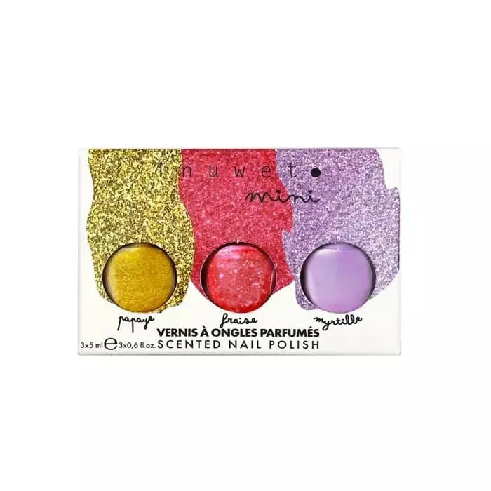 Inuwet Trio Box Kids Nails Polish Rainbow