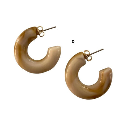 Colorful Rainbow Earrings Taupe Light Brown - Marble - Studio Play