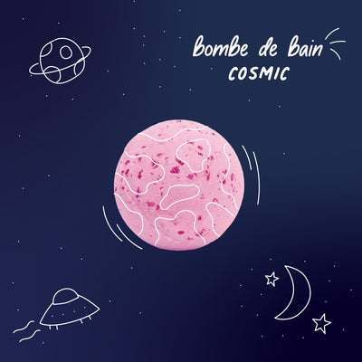 Nailmatic Bath Bomb Cosmic Pink With Violet Flakes