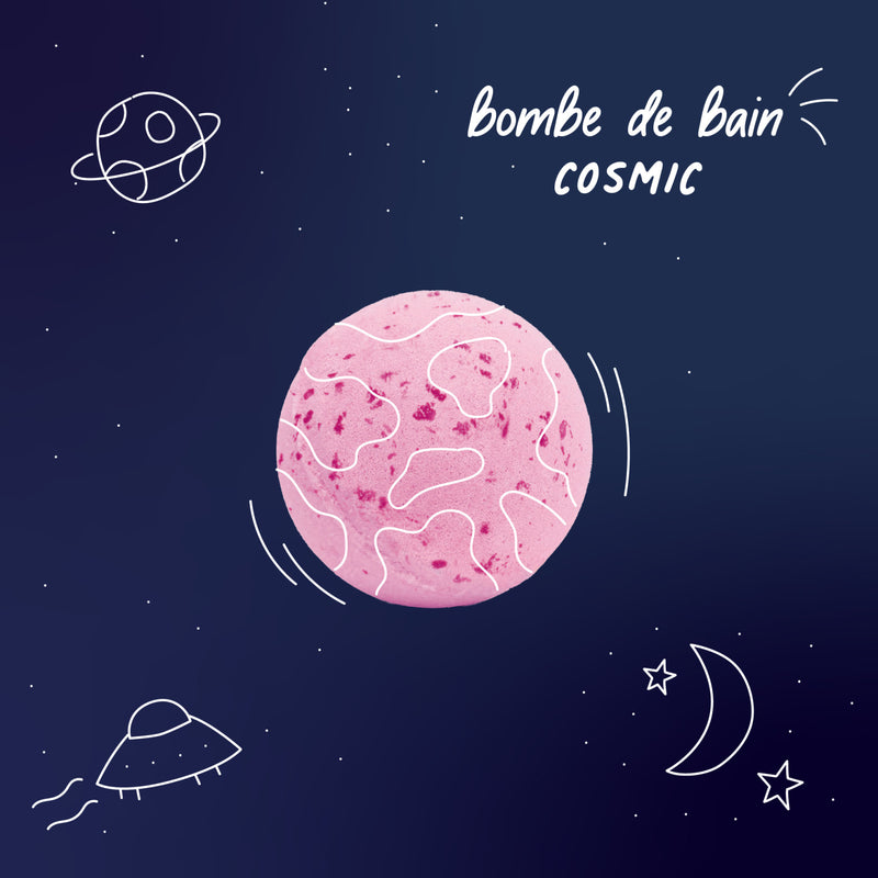 Nailmatic Bath Bomb Cosmic Pink With Violet Flakes
