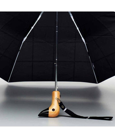 Compacte Eenden Paraplu Black Grid Original Duckhead