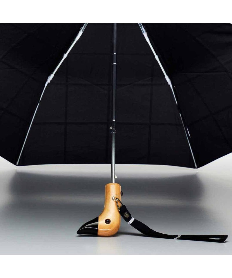 Compacte Eenden Paraplu Black Grid Original Duckhead
