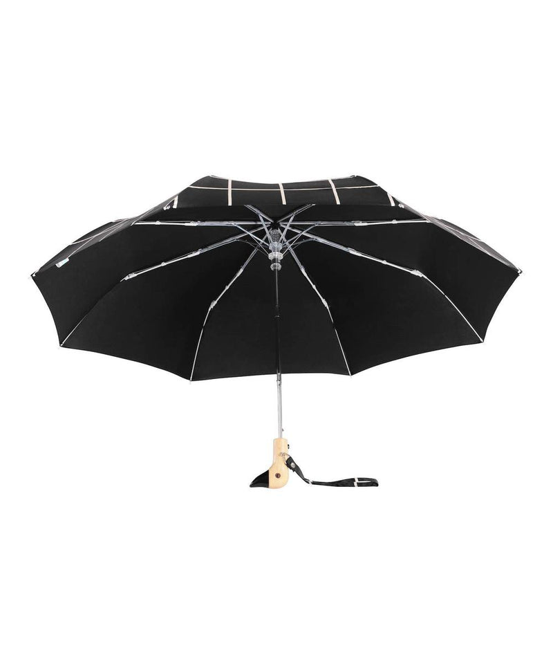 Compacte Eenden Paraplu Black Grid Original Duckhead