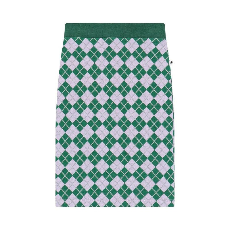 Cos I Said So Knit Argyle Skirt Green/Lilac - Studio Play
