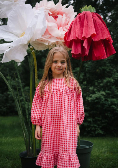 Daily Brat Silly Checked Dress Sunny Red