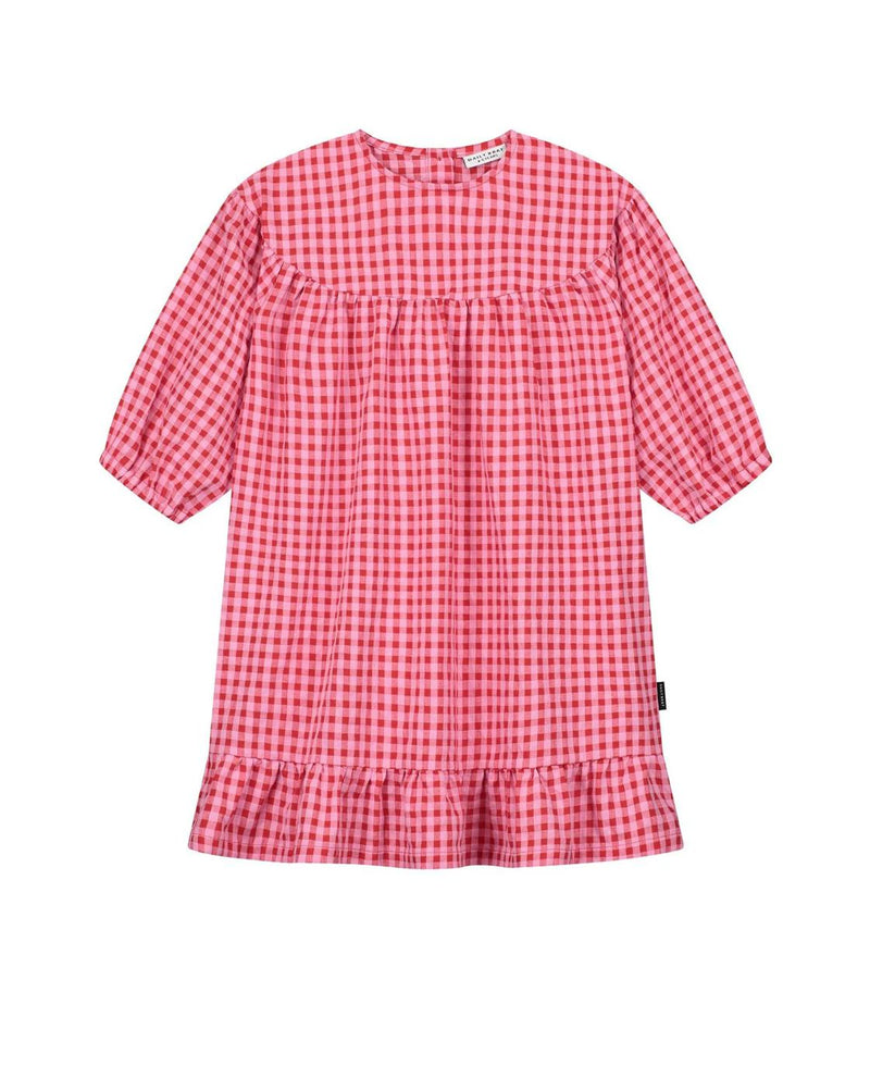 Daily Brat Silly Checked Dress Sunny Red