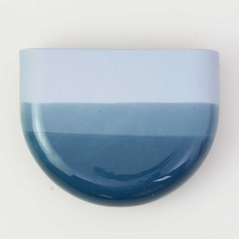 Studio Harm & Elke Wandvaasje Halfrond Blue 065