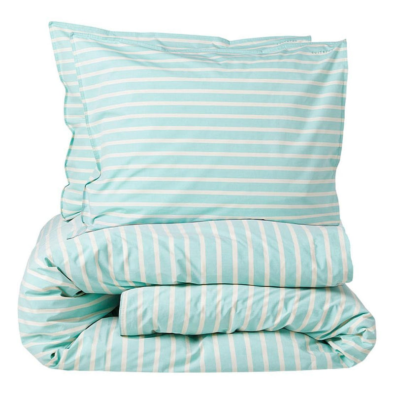 Suite702 Set Dekbedovertrek Stripe Green Ecru