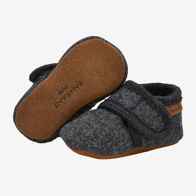 En Fant BABY Wool Dark Grey Melange Slippers - Studio Play