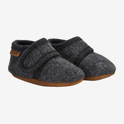 En Fant BABY Wool Dark Grey Melange Slippers - Studio Play