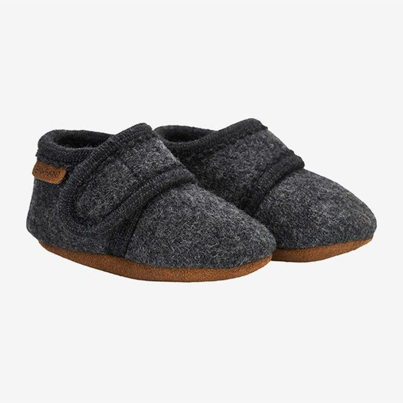 En Fant BABY Wool Dark Grey Melange Slippers - Studio Play