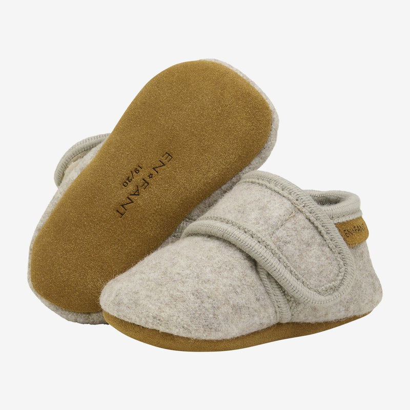 En Fant BABY Wool Sand Melange Slippers 2060