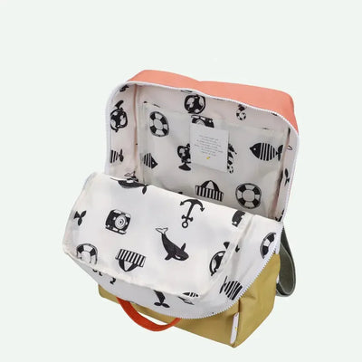 Sticky Lemon Backpack Large Wonders Colourblocking Coral Pink / Reed Green