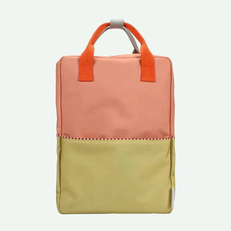 Sticky Lemon Backpack Large Wonders Colourblocking Coral Pink / Reed Green