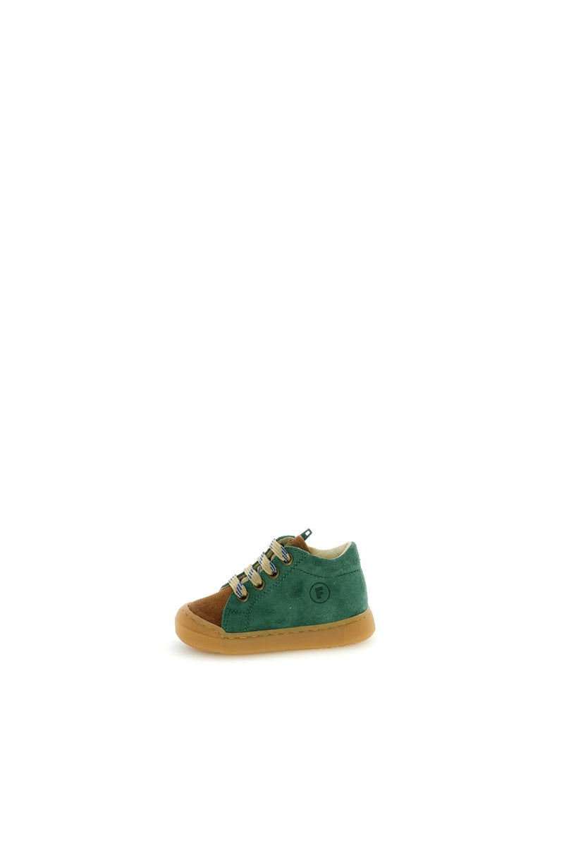 Falcotto BABY Sneaker Snopes Zip Suede Green Bottle - Cuoio - Studio Play