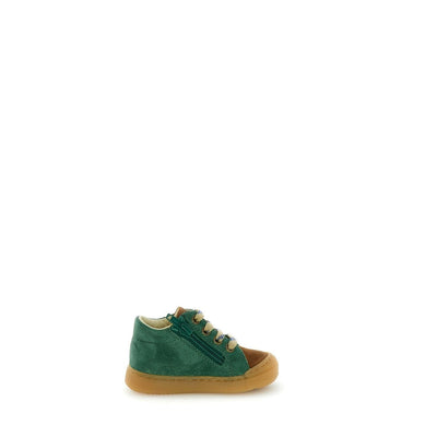 Falcotto KIDS Sneaker Snopes Zip Suede Green Bottle Cuoio