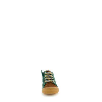 Falcotto KIDS Sneaker Snopes Zip Suede Green Bottle Cuoio