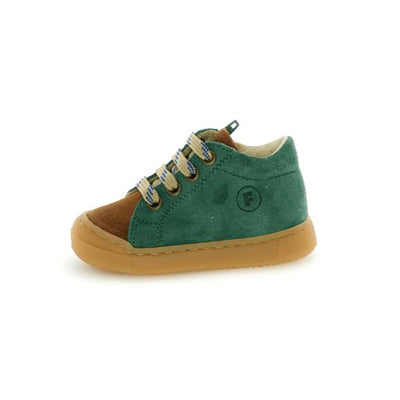 Falcotto KIDS Sneaker Snopes Zip Suede Green Bottle Cuoio