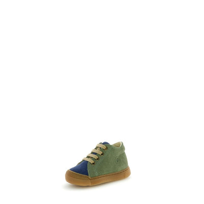 Falcotto KIDS Sneaker Snopes Zip Suede Green Spazz. Olive-Azure
