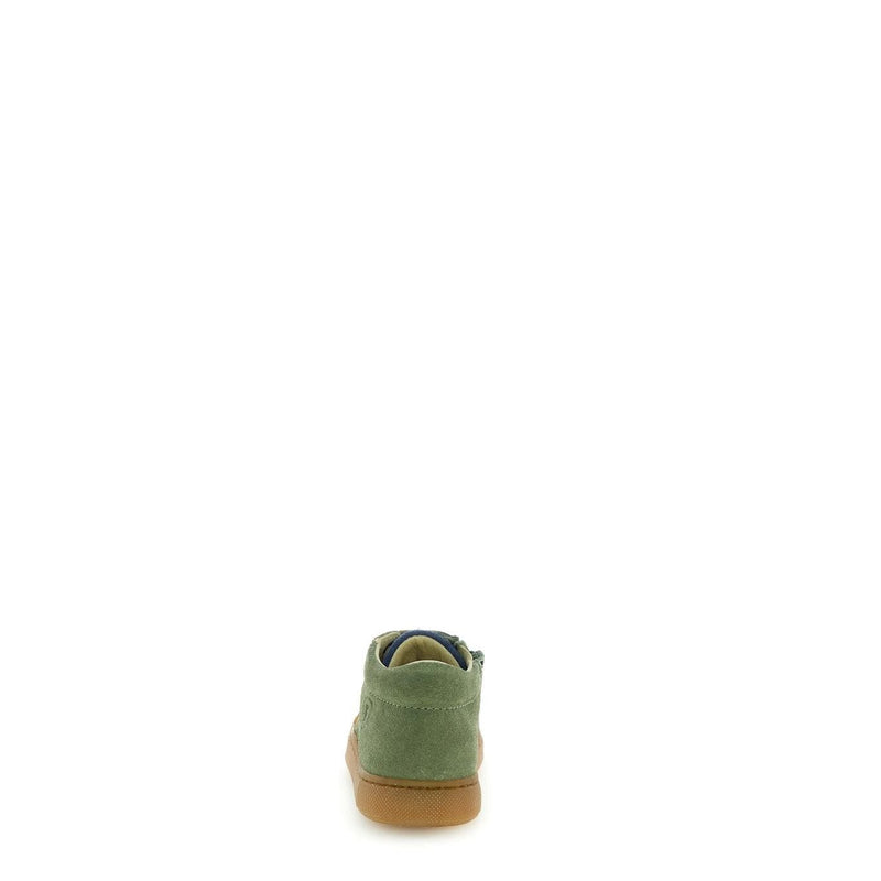 Falcotto KIDS Sneaker Snopes Zip Suede Green Spazz. Olive-Azure