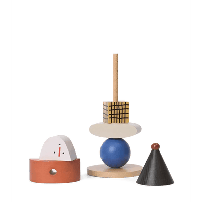 Ferm Living Figure Stacking Blocks Multi - Studio Play