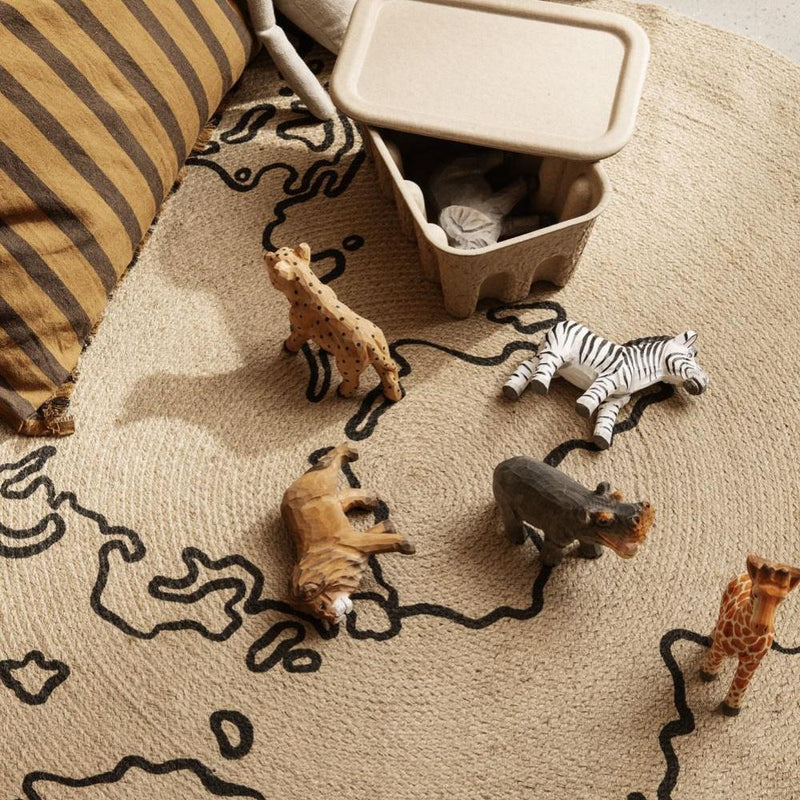 Ferm Living Hand - Carved Zebra Toy - Studio Play