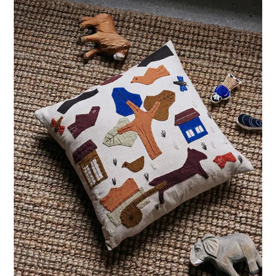 Ferm Living Village Cushion Off White