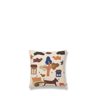 Ferm Living Village Cushion Off White