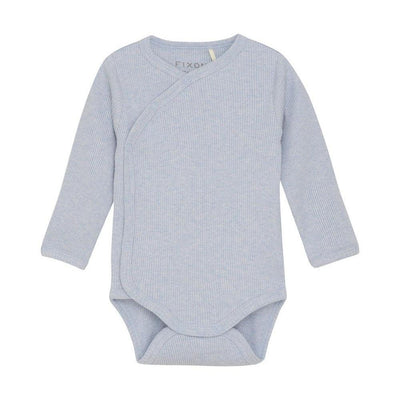 Fixoni Baby Wrap Body LS Rib Zen Blue - Studio Play