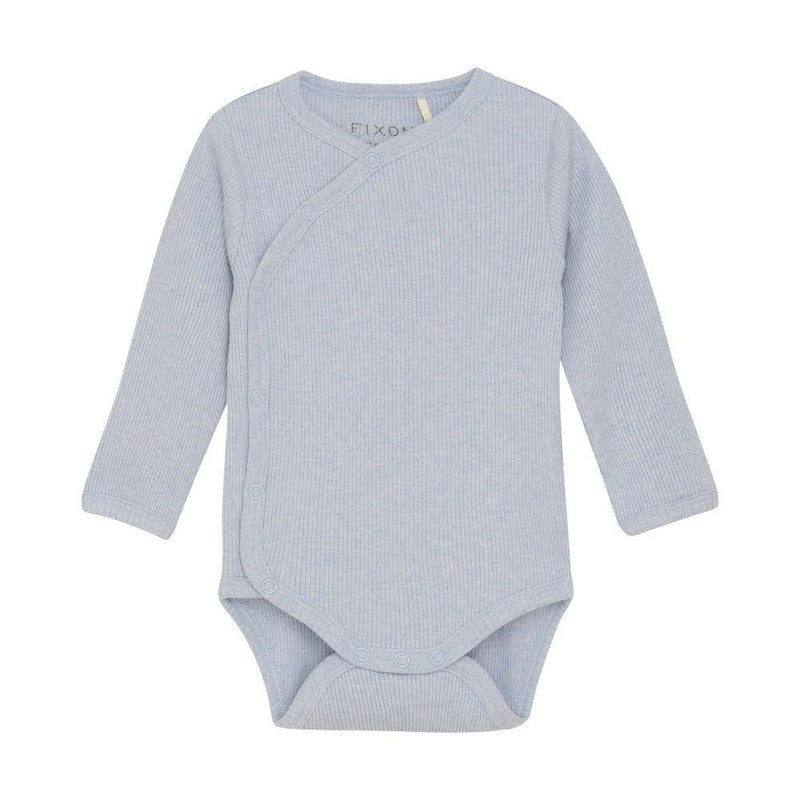 Fixoni Baby Wrap Body LS Rib Zen Blue - Studio Play